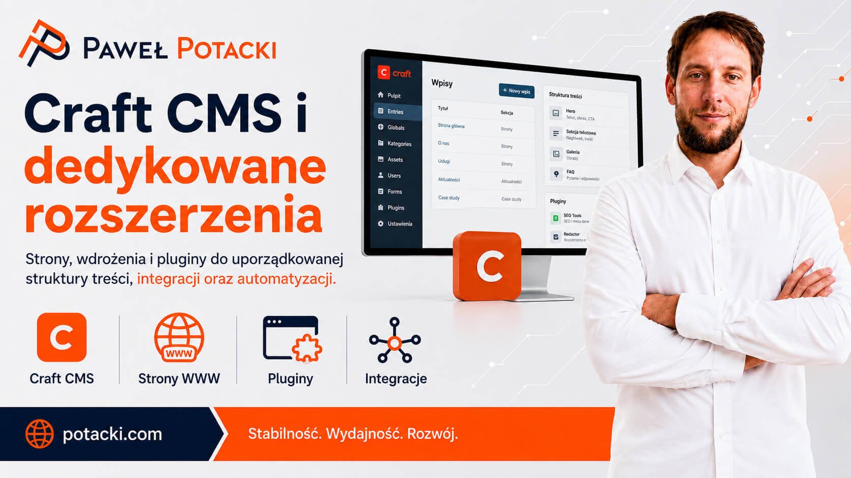 Craft CMS i dedykowane rozszerzenia: strony internetowe, pluginy oraz integracje