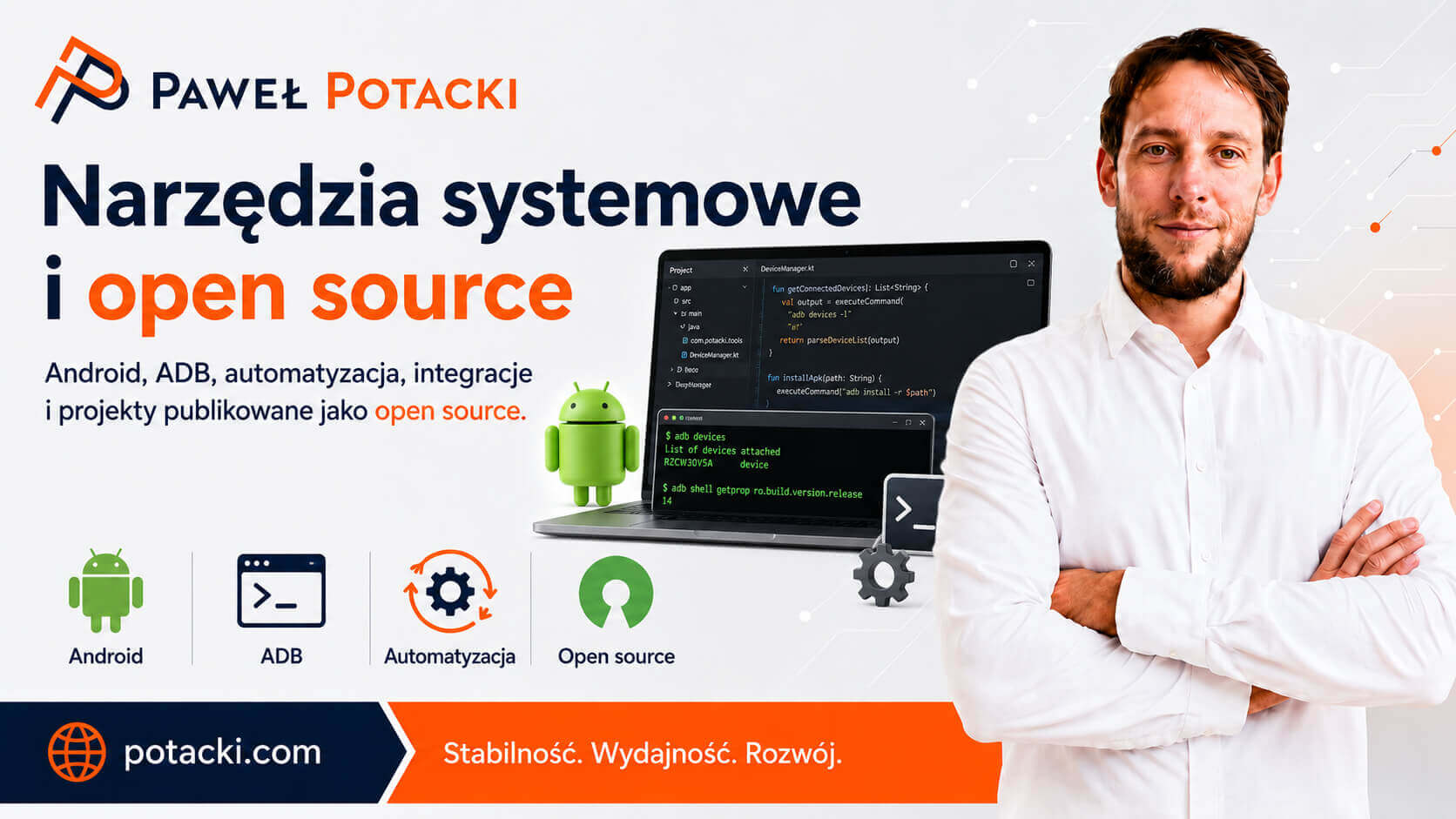 Narzędzia systemowe i projekty open source: Android, ADB, automatyzacja oraz integracje