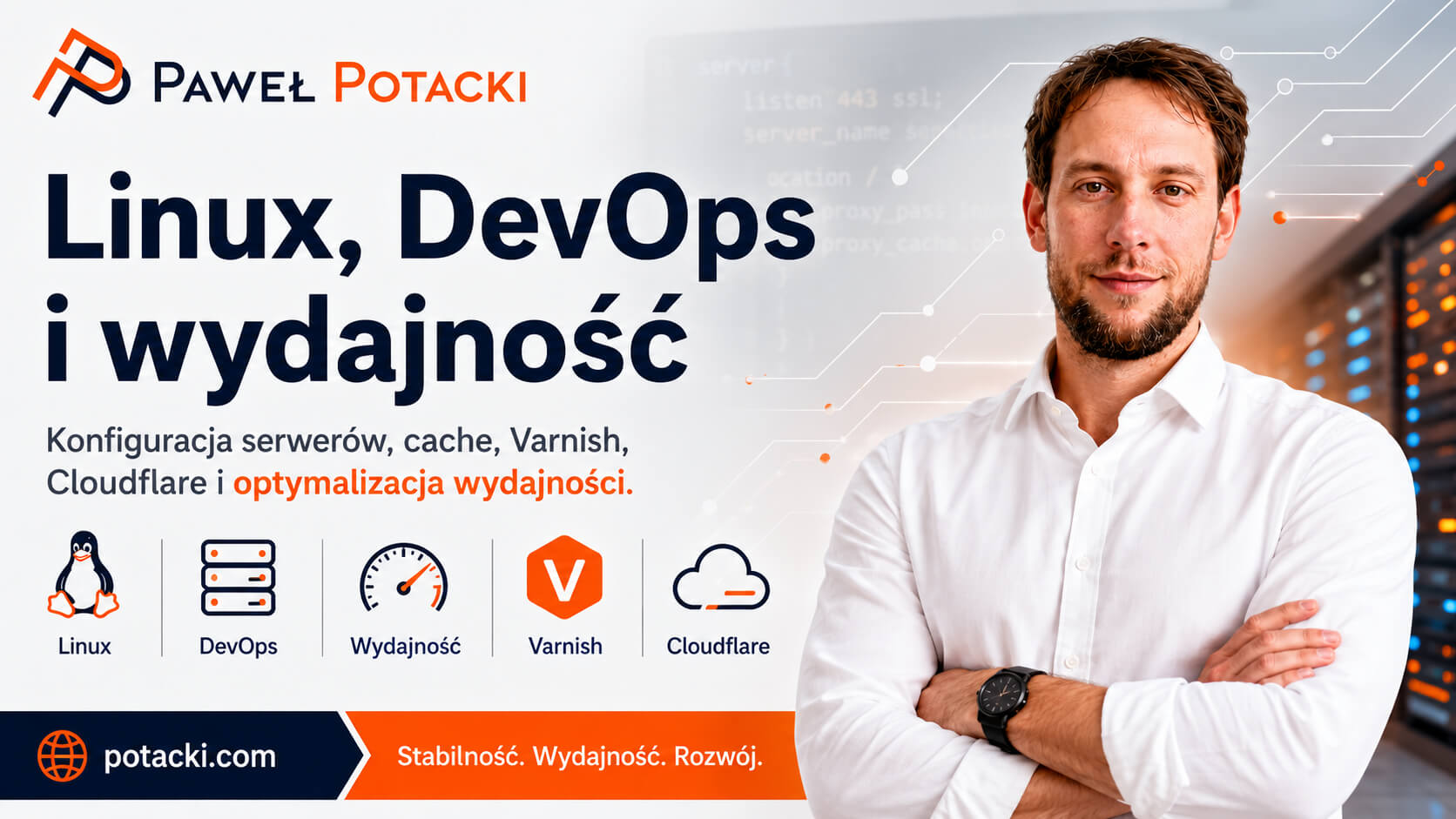 Linux, DevOps i wydajność: konfiguracja serwer&oacute;w, cache, Varnish i Cloudflare