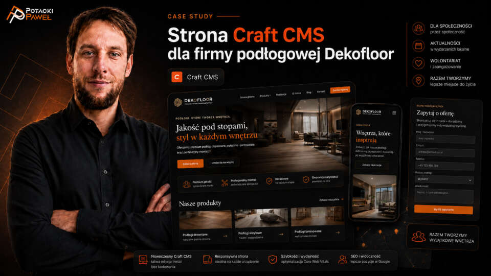 Strona Craft CMS dla firmy podłogowej | Paweł Potacki